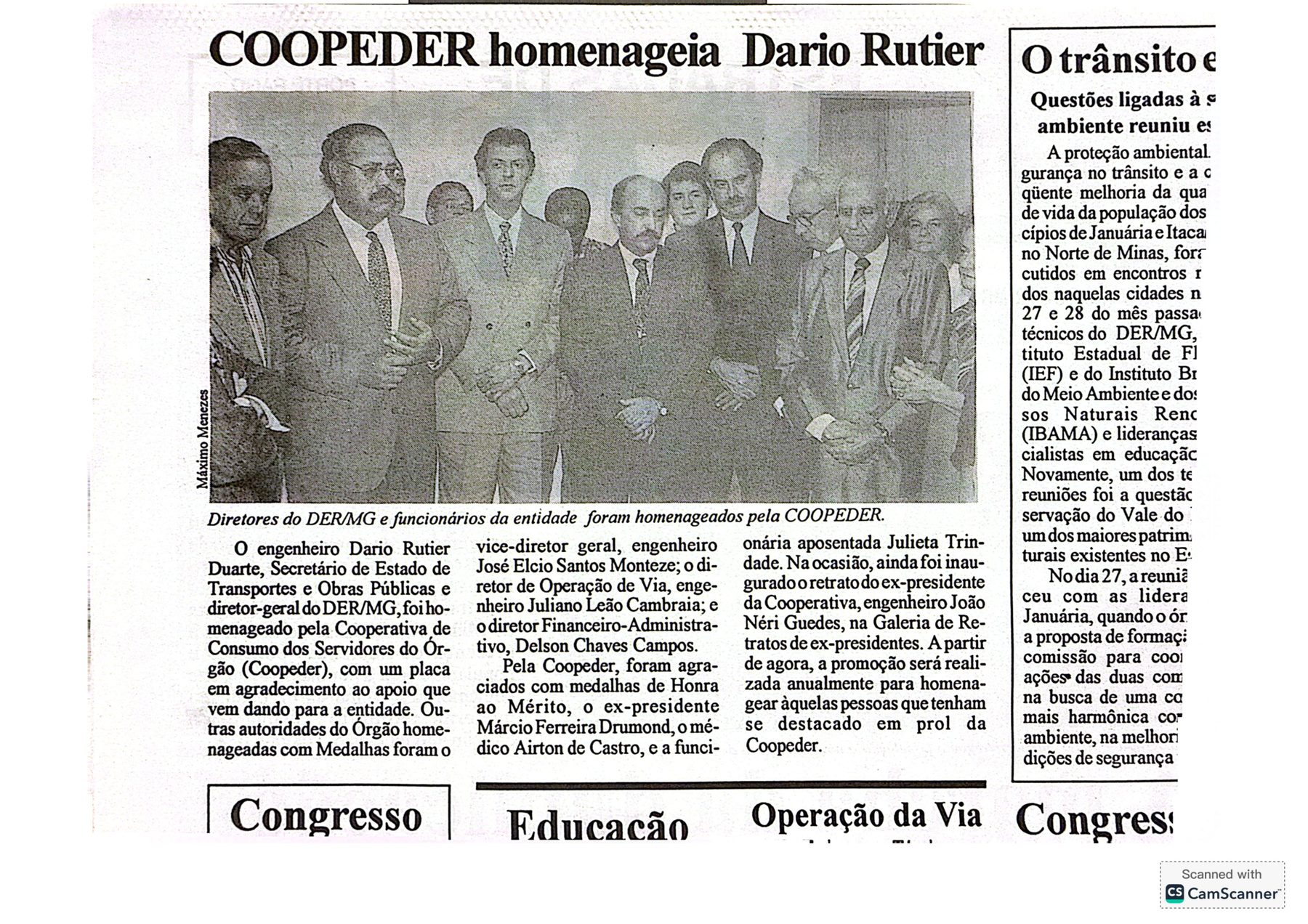 Registro profissional de Dario Rutier