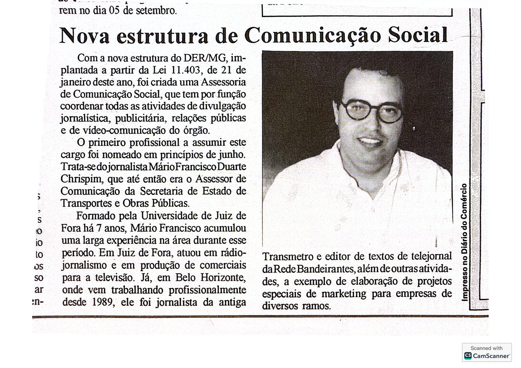 Registro profissional de Dario Rutier